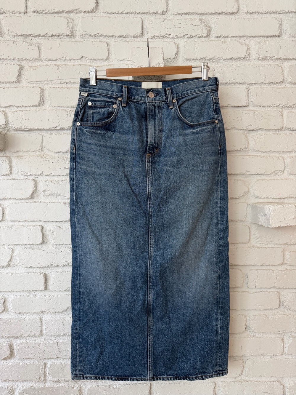 Citizens Of Humanity Blue Straight Denim Skirt